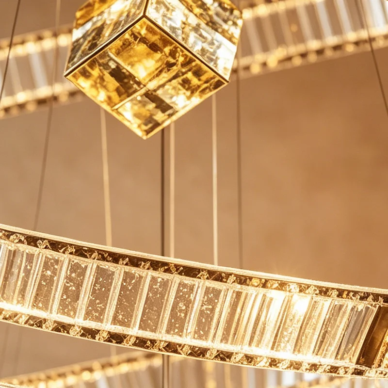 

Modern Crystal stair chandelier lights indoor lighting Ceiling lamp hanging light led Chandeliers for living room indoor lightin