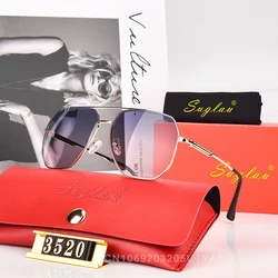 New Fashion Pilot Gradient Sunglasses for Women Men Oval Classic Driving Shades Vacation Leisure Luxury Brand Sun Glasses UV400