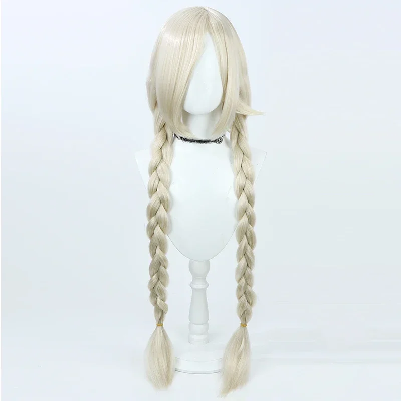 Owari Cosplay Wig Azur Lane Game Beige 90cm Long Off White Heat Resistant Synthetic Hair Halloween Party Role Play+ Wig Cap