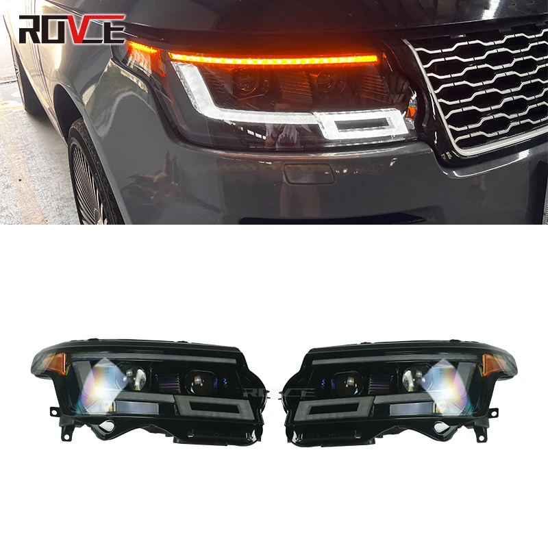 ROVCE Car LED Headlight Head Lamp For Land Rover Range Rover Vogue L405 2013-2017 Upgrade 2023 New Style LED Glare High Beam