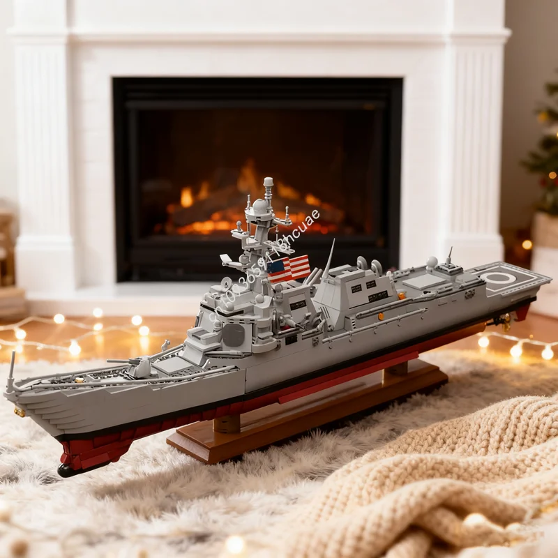 2810 قطعة MOC Arleigh Burke فئة المدمرة الخالق نموذج اللبنات الإبداعية هدايا عيد الميلاد فكرة التعليم لعبة الطوب الاطفال