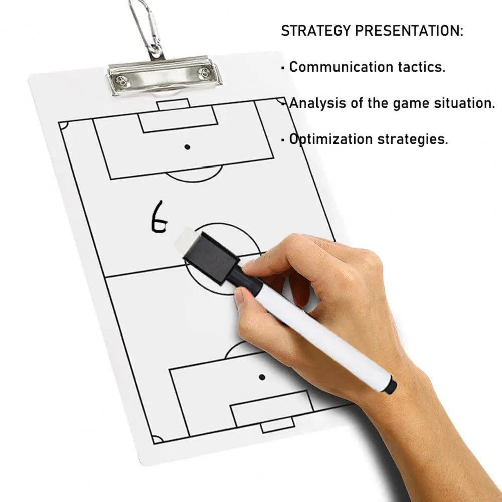 Soccer Whiteboard Multi-purpose Sports Board Professional Soccer Coaching Scoreboard with Erasable Pen for Coaches for Soccer