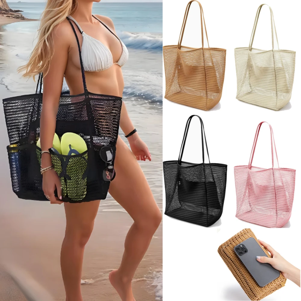 Luxury Beach Bags Ysl - Bolsa de playa plegable de malla
