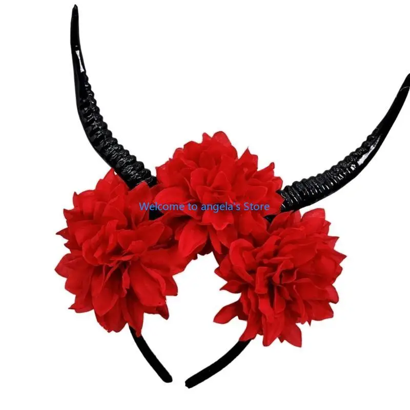 X4YC Comfortable Resin Antelope Horn Hairband For Adults Kids Costume Role Play Props