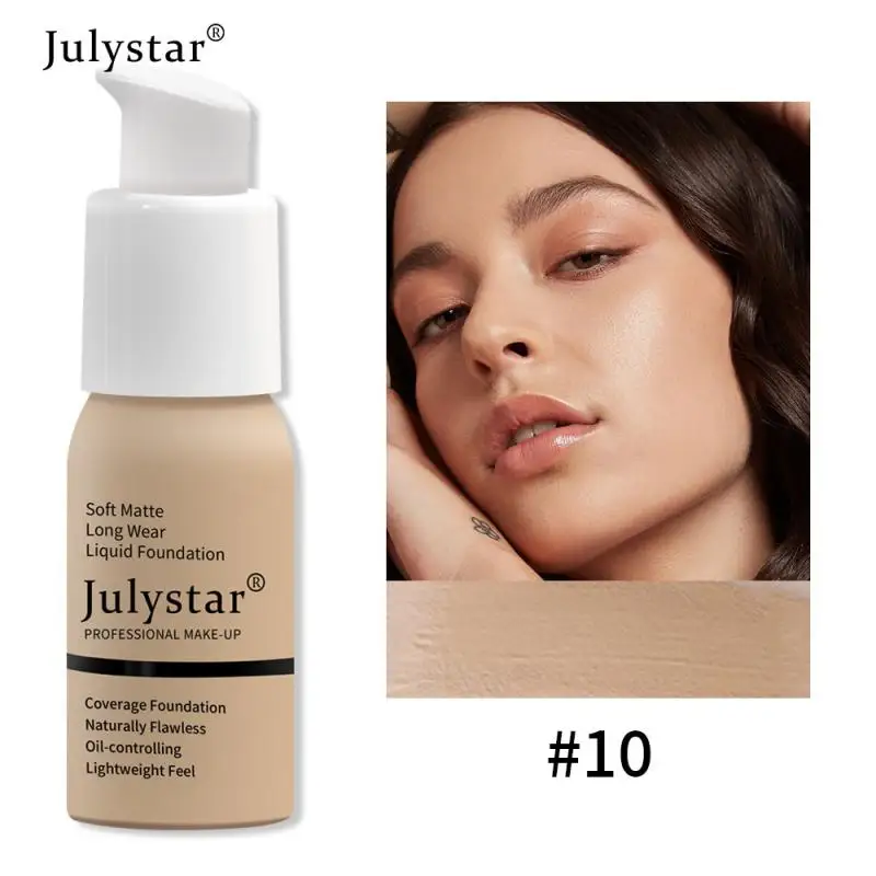 Liquid Foundation Brighten Skin Tone 30ml Beauty Cosmetics Foundation Concealer Cream Waterproof Face Makeup Matte Face Base