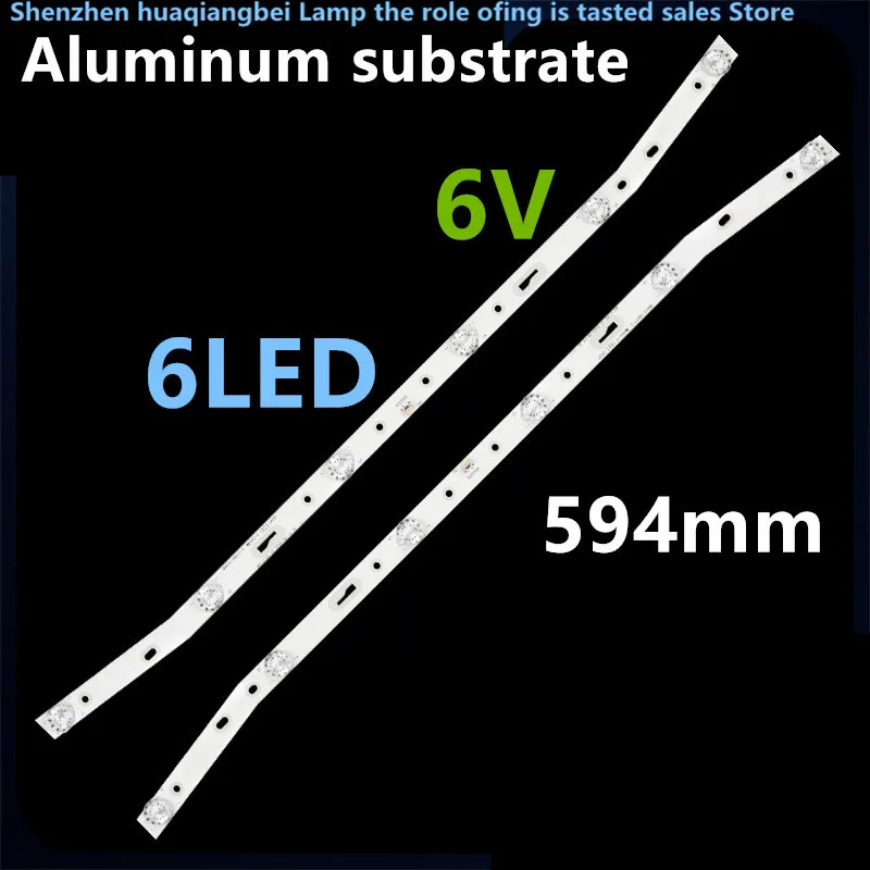 FOR LED backlight strip Bright color MC-32A3210  M32H  TV LED backlight bar  MS-L1160 R72-32D04 aluminum  6LED 6V  594mm