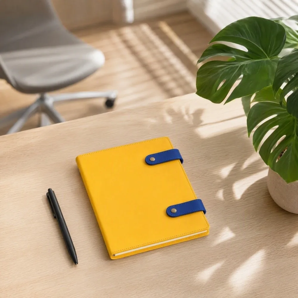 Large Drawing A5 B5 Notepad Memo Pads PU Leather Cover Paper Planner Record Book Spiral Bound Solid Color Notebook Unisex Diary