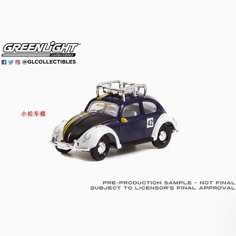 

Модель Greenlight, литая под давлением, масштаб 1:64, классический автомобиль и рюкзак, имитация сплава, модель автомобиля, праздничные подарки, игрушки