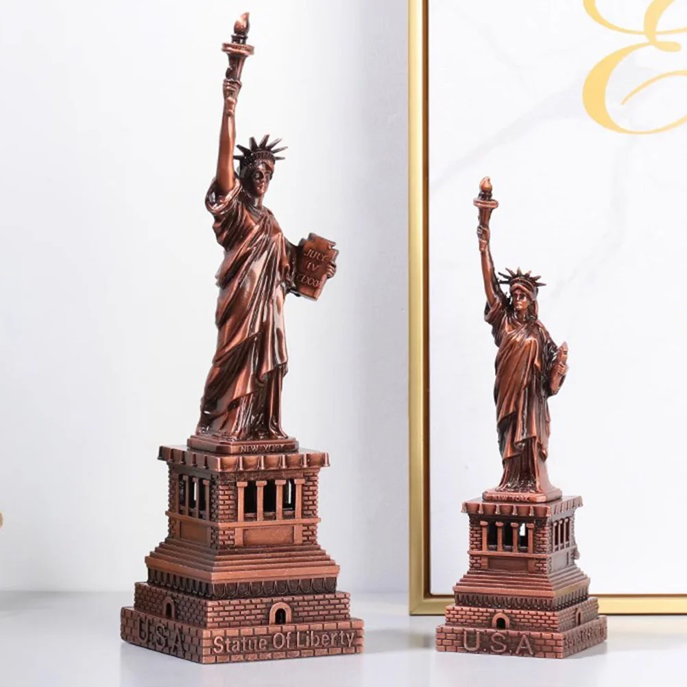 Metal Statue Of Decorative Figurine Home Office Adornment Desktop Accessory Statue Of Liberty Model Gift Choice Home Decor