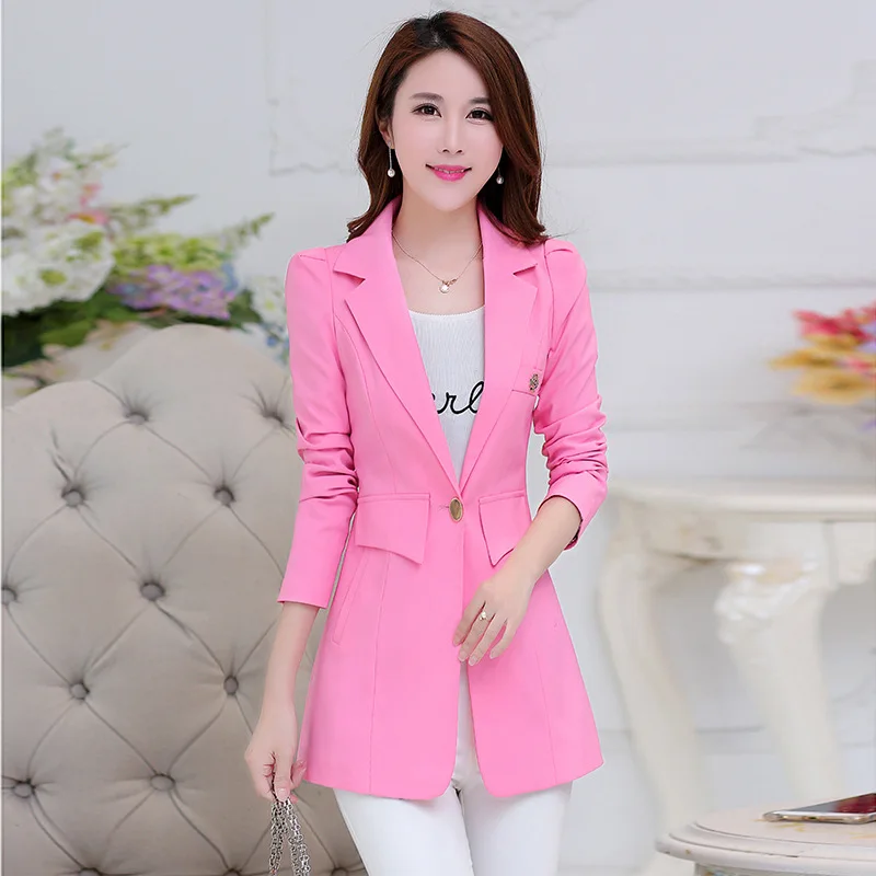 Women's suit spring long-sleeved jacket slim-fitting Korean version tide
