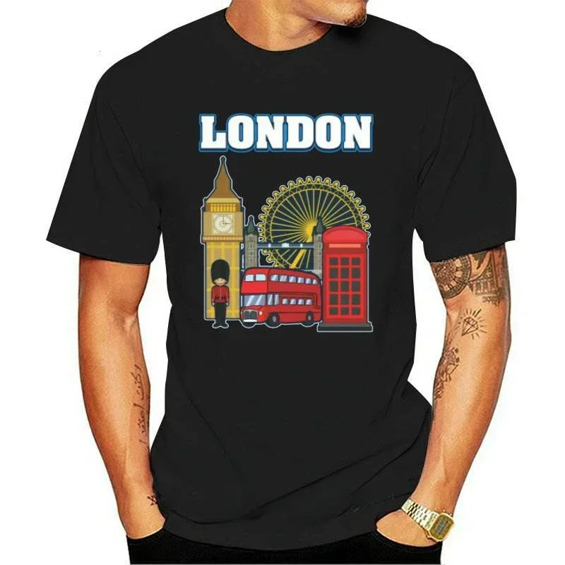 Great Britain British Tour Bus Adult & Kids Tee Top Fitness Tee Shirt New London Souvenir Printed T-Shirt graphic t shirts