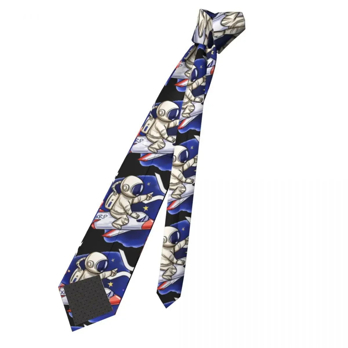 Ripple XRP Astronaut Neckties Men Polyester 8 cm Classic Internet Money Neck Ties for Shirt Accessories Gravatas Wedding Party