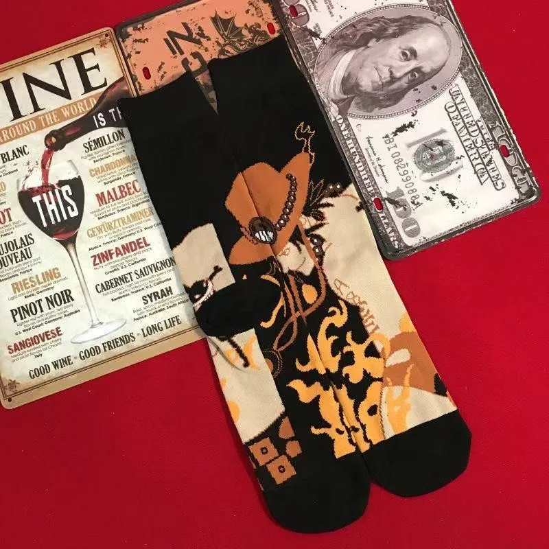 One Piece Monkey·D·Luffy Roronoa Zoro Portgas·D· Ace Cartoon Cute Socks Teenagers Comfortable Breathable Sports Mid-calf Socks view 6
