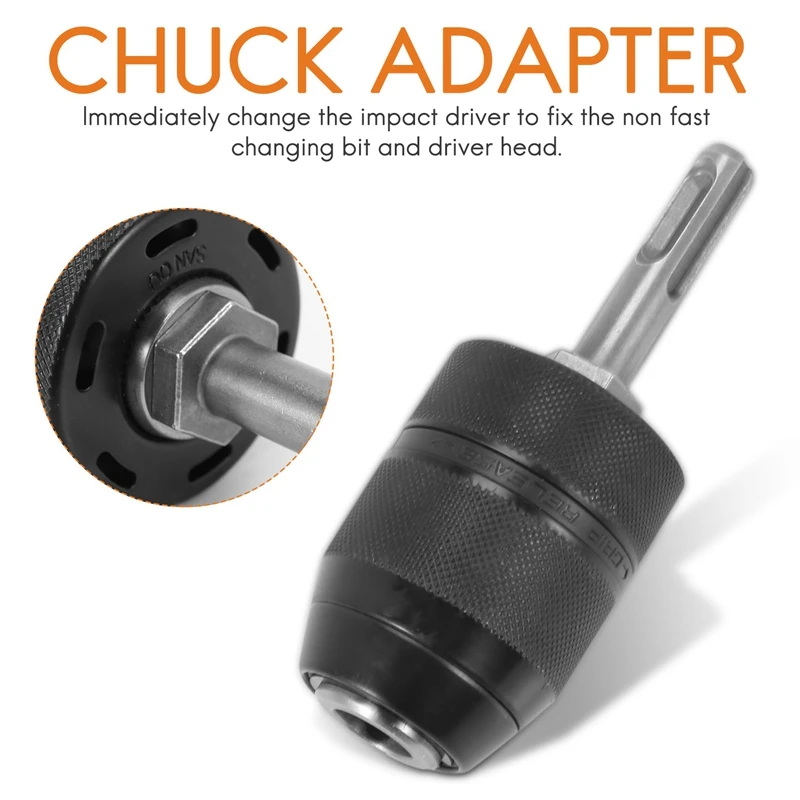 Schlüssel loser Bohrfutter adapter, 2-13mm 1/2-20unf montiertes profession elles Hochleistungs-Konverter werkzeug mit SDS plus Schaft adapter