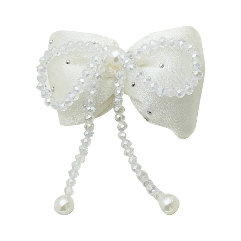 Imitation Pearls and Crystal Butterfly Knot Shoe Clip Bowknot Charm Shoelace Fastener Unique Shoe Buckle Accessories