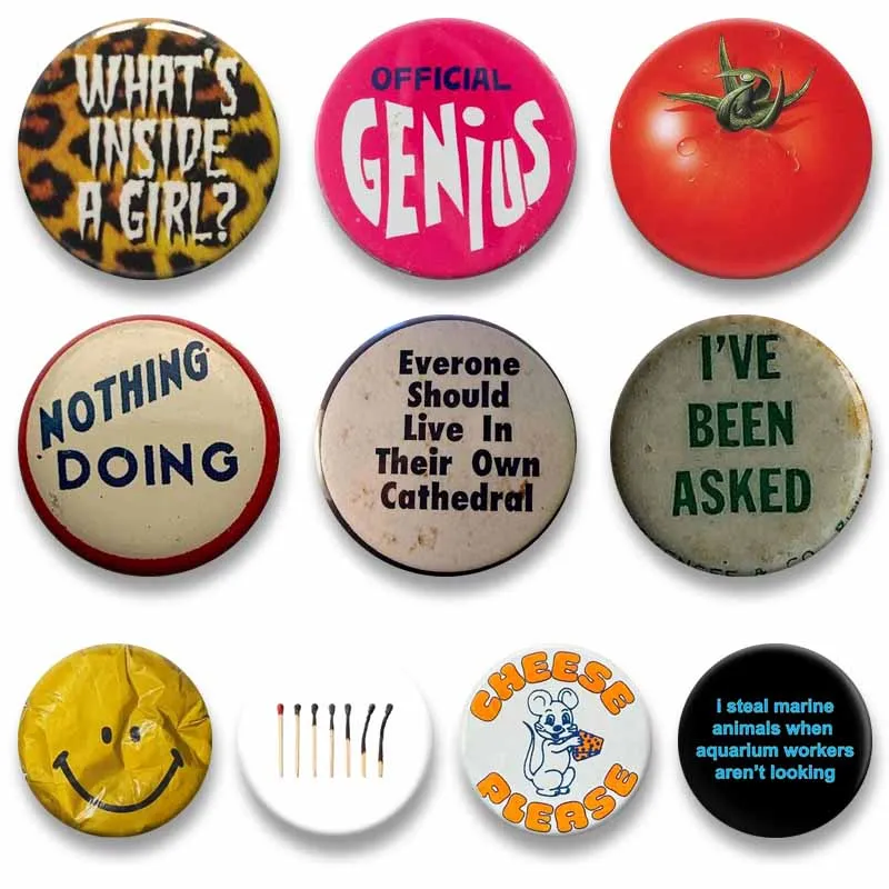 Broche de Gato Engraçado com Olhos Verdes, Acessório de Joalheria de Moda, Broche Redondo com Bola de Bilhar, para Mochila, Coleção de Fãs, Emblema de Joalheria, Presentes