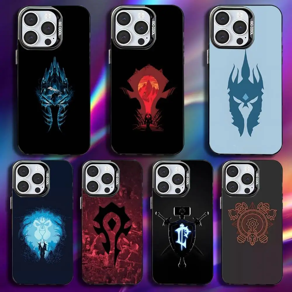 

World Of W-Warcraft Game Phone Case For iPhone 16,15,14,13,12,11,Pro,Max,Plus,Mini,XS,SE Anti Fall Black Matte Hard Bumper