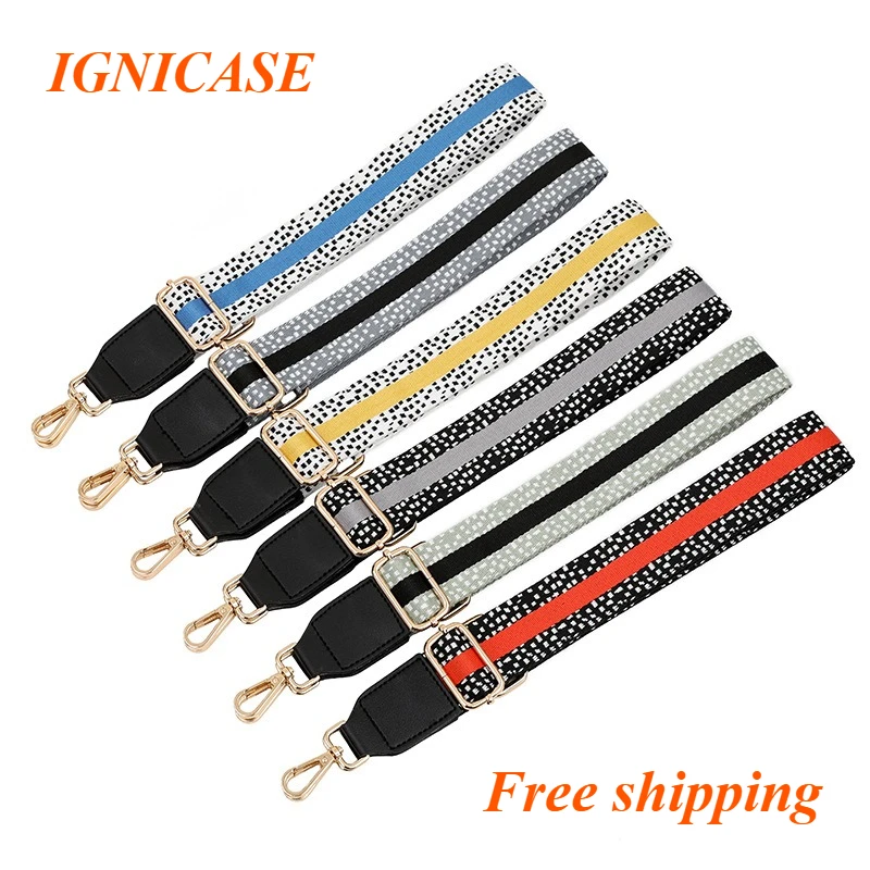 IGNICASE New Color Shoulder Strap Leopard Print Replaceable Adjustment Single Shoulder Oblique Cross Ethnic Style Long Strap