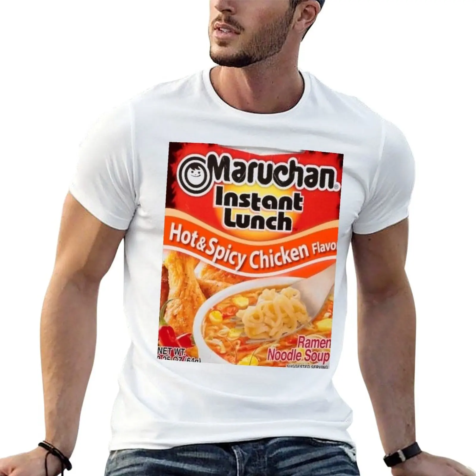 Spicy Ramen Noodle Soup T-Shirt Lightweight Basic Short Sleeve Shirt