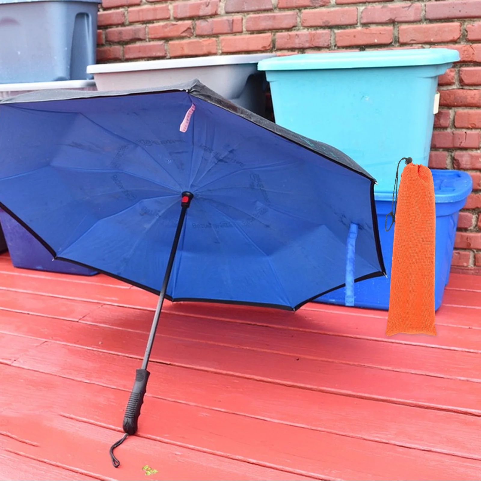 

Design Outdoor Umbrella Storage Bag Waterproof Oxford Cloth Drawstring Pouch for Travel Camping Lightweight Foldable Wet