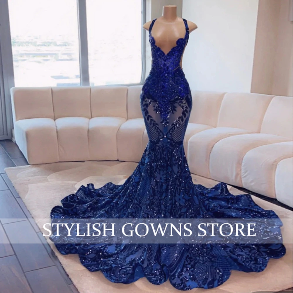 Vermelho halter longo vestido de baile para meninas negras 2024 brilhante lantejoulas vestidos de festa de aniversário penas formal gow noite