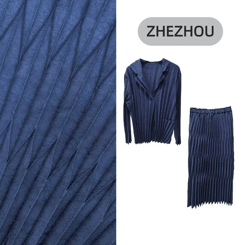 

Miyake Skirt Set 2026 Summer New Elegant Commuter Set Women Loose Fold High-end Half Skirt 2-piece Set Lightweight Simple Outfit