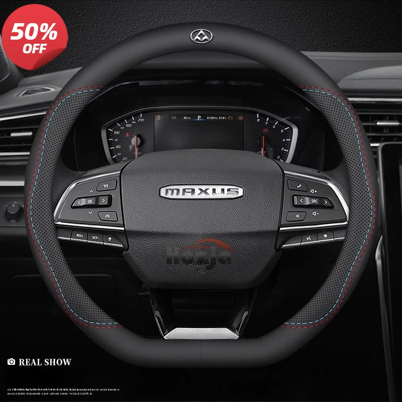 

Car Leather Steering Wheel Cover for SAIC LDV eTerron 9 Terron 9 eT60 D90 MIFA PEOPLE MOVER MIFA 9 Deliver 7 G10+ V80 Accessory