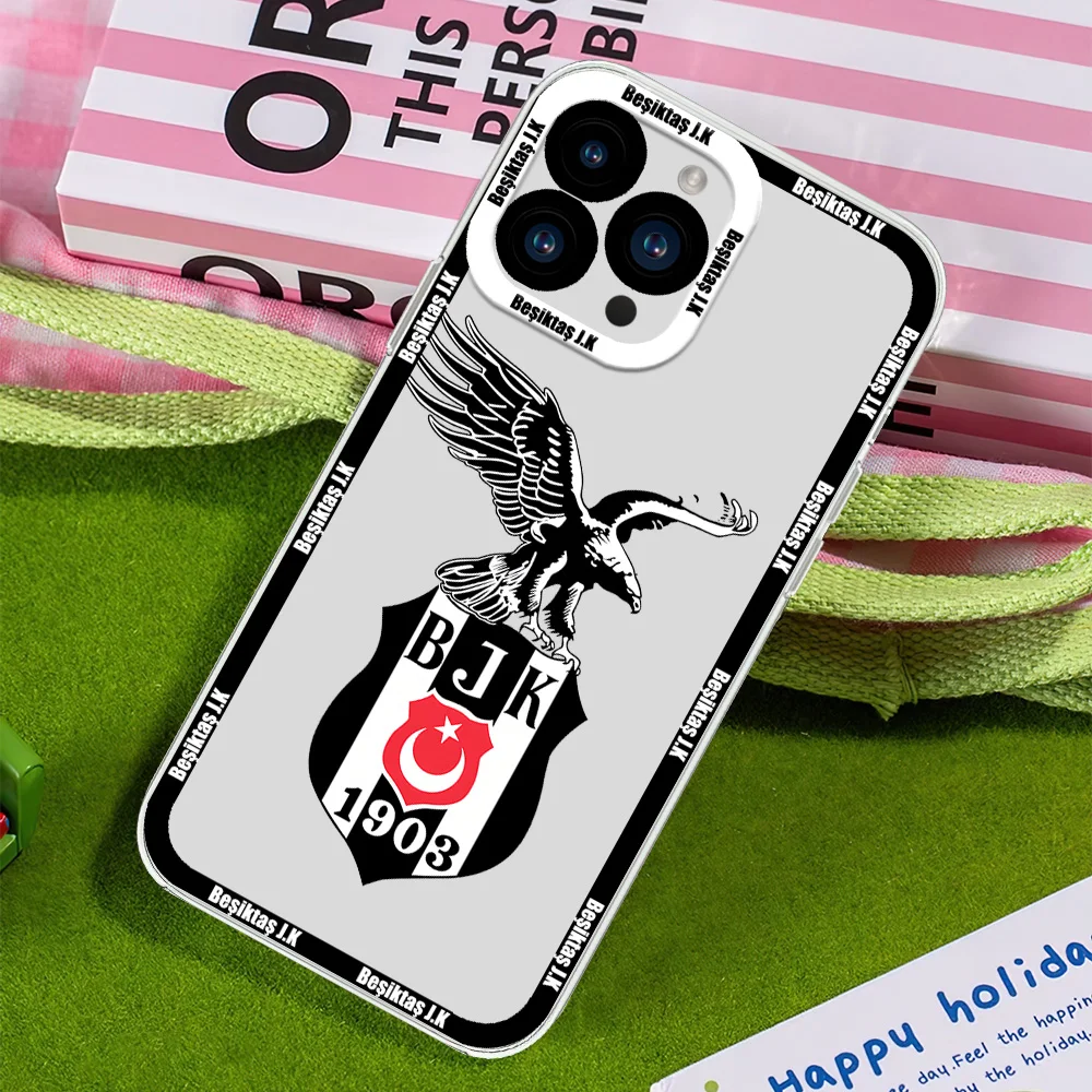 Turkey Besiktass J K BJK For iphone 11 12 13 14 15 16 Mini Plus Pro Max Transparent Shell