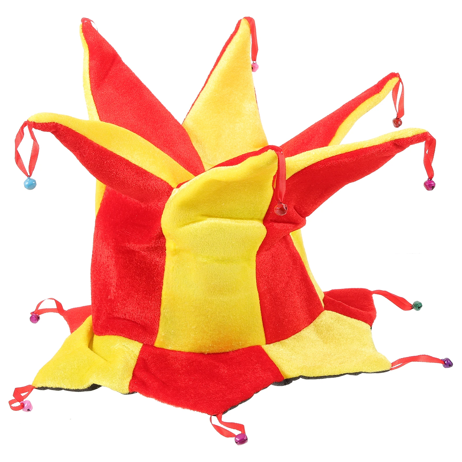 

Clown Hat Lightweight Breathable Multicolor Cosplay Halloween Party Adult Women Men Kids Mardi Gras Circus Hat Prop