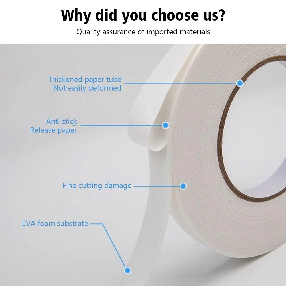 Sponge Double Sided Foam Adhesive Tapes For Mounting Fixing Pad Sticky Super Strong Sticky  For Car/Home Decor