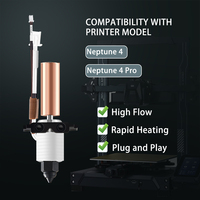 For Elegoo Neptune 4 Pro Ceramic Hotend 3D Printer Parts, Rapid Heating, Easy Installation, Clog-Free