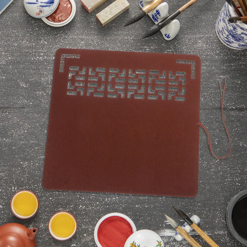 2 قطعة حامل فرشاة الطلاء اللباد الجوف خارج النفط المائية الحقيبة نشمر المنظم القرطاسية حقيبة التخزين القلم لفن العرض