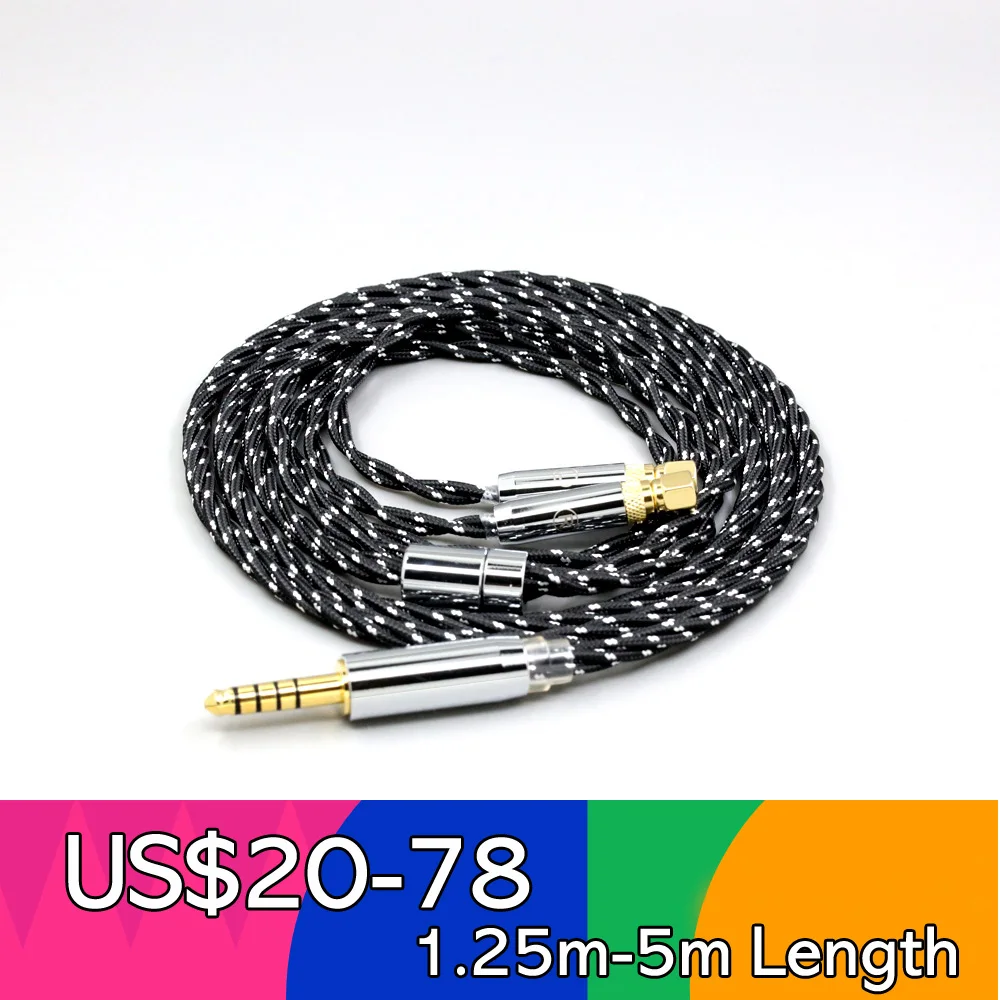 

OCC Mixed OFC Twisting Nylon Earphone Cable For HiFiMan HE400 HE5 HE6 HE300 HE4 HE500 HE6 Headphone LN008705