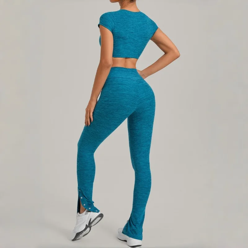 

Женские бесшовные комплекты для йоги: спортивный топ без рукавов и брюки с высокой талией для фитнеса, тренировок, спортзала и бега