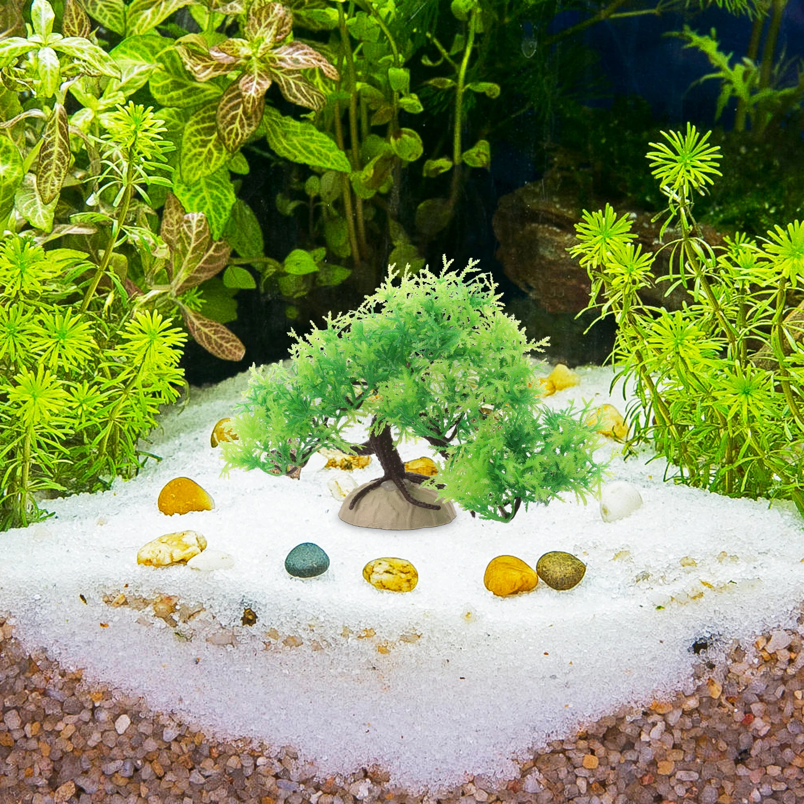 

Artificial Pine Tree Fish Decoration Aquarium Bonsai Ornament Realistic Fake For Tank Accessories Simulation Plant Decor