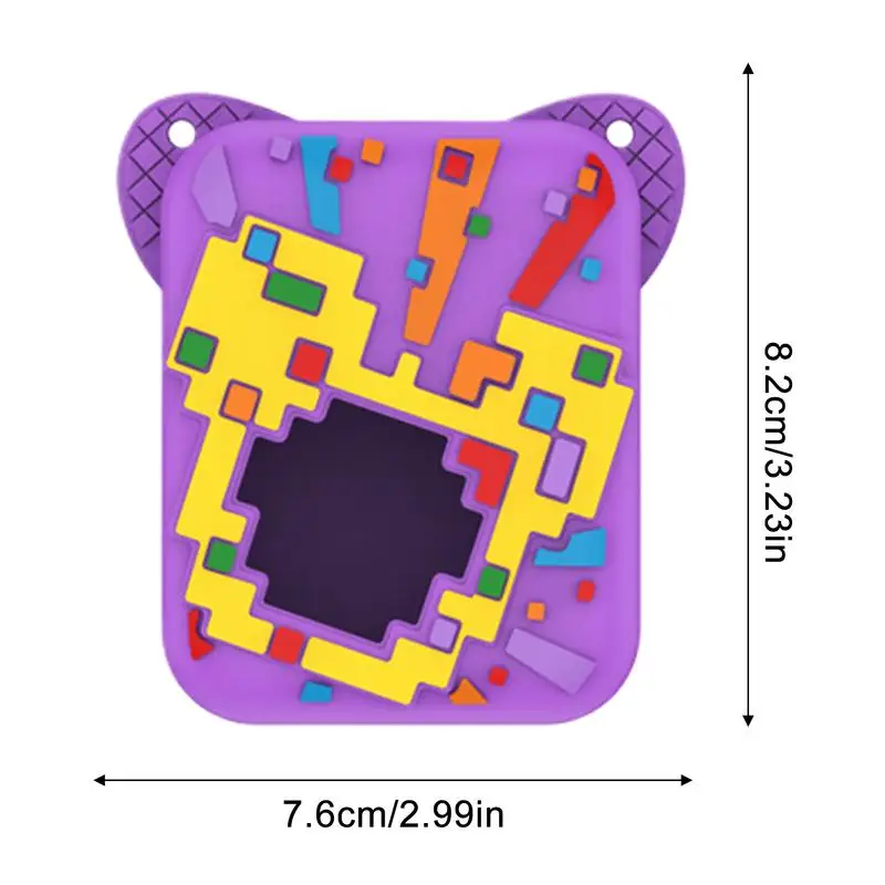 For Bitzee  Silicone Cover For Visual Pet Digital Pet Carrying Case 3D Pattern Digital Pet Carrying Case Protective Skin Sleeve