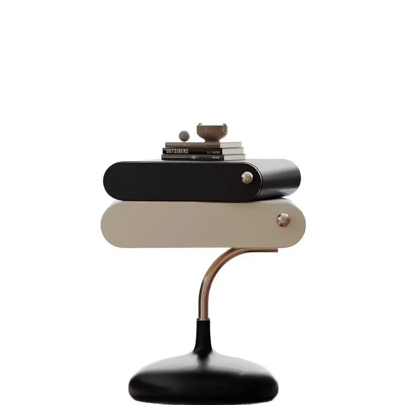 

Italian minimalist cream wind bedside table solid wood paint minimalist premium bedroom small cabinet designer storage cabinet