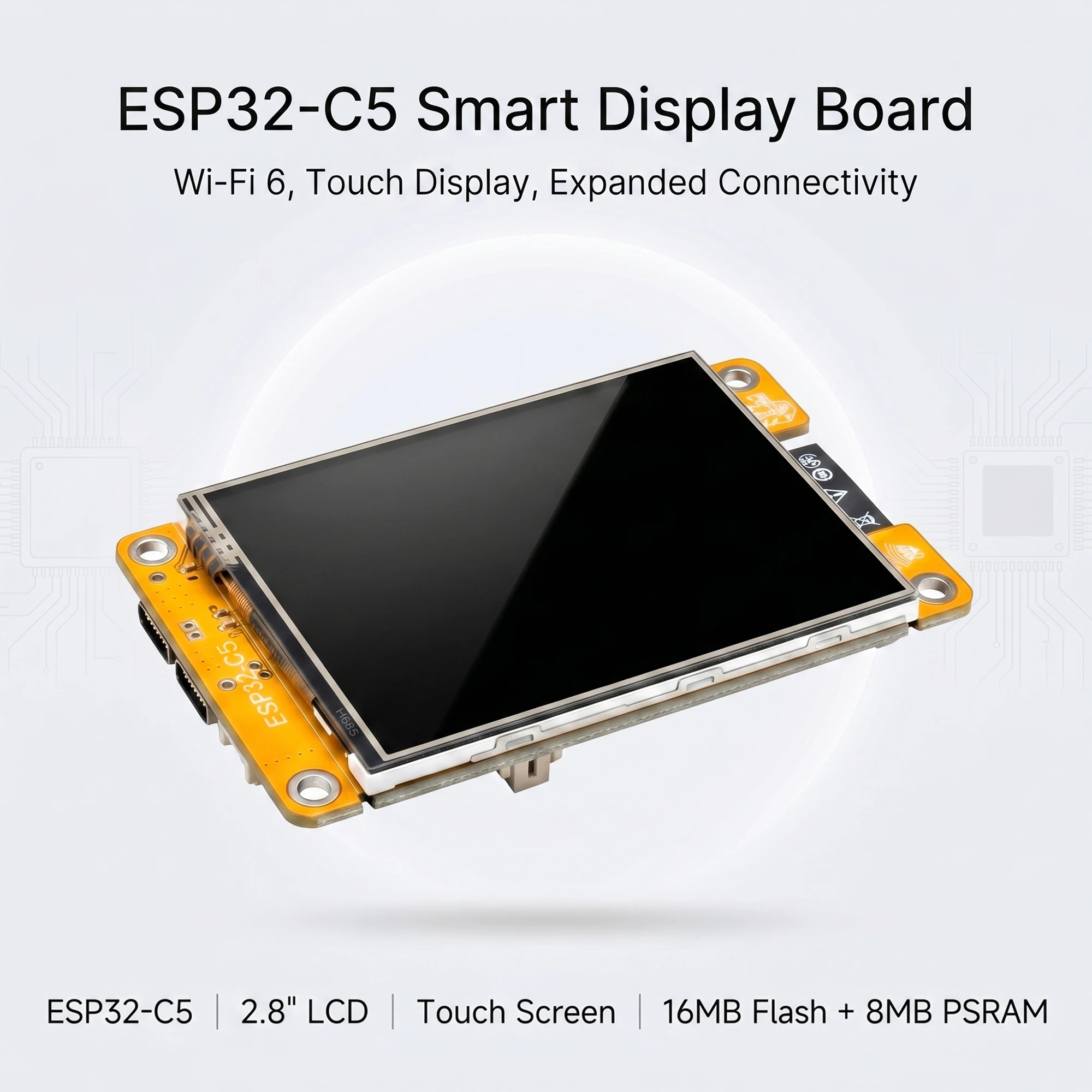 Płytka AI NM-CYD-C5 Palm z ESP-Claw dla urządzeń IoT - Ekran 2.8', dwuzakresowe Wi-Fi, ESP32-C5, obsługa GPT, Claude, DeepSeek — zdjęcie produktu 3