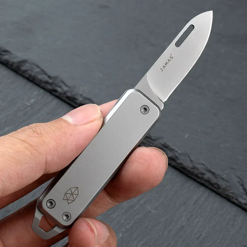 Folding Sharp Outdoor Multi Functional Stainless Steel Mini Home Knife Portable Keychain Fruit Knife Open Box 2024