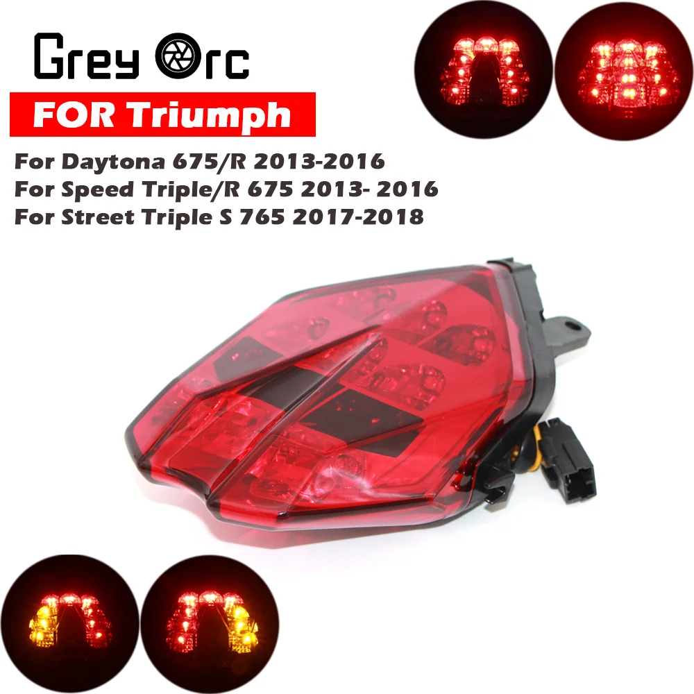 

Motorcycle LED Taillights Brake And Turn Indicator Assembly For Triumph Daytona 675/R Speed Triple R 675 2013-2016 Accessories