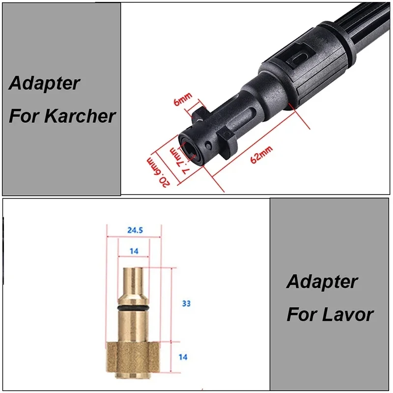 High Pressure Washer Sewer Pipe Cleaning Hose Kit for Karcher K-Series Lavor/Parkside Drain Water Pipe Quick Plug Drain Hose