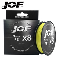 JOF X8 500M 300M 150M Braided Fishing Line 8 Strands MultiColor Multifilament Saltwater PE Line 15 20 30 40 50 60 80 100LB