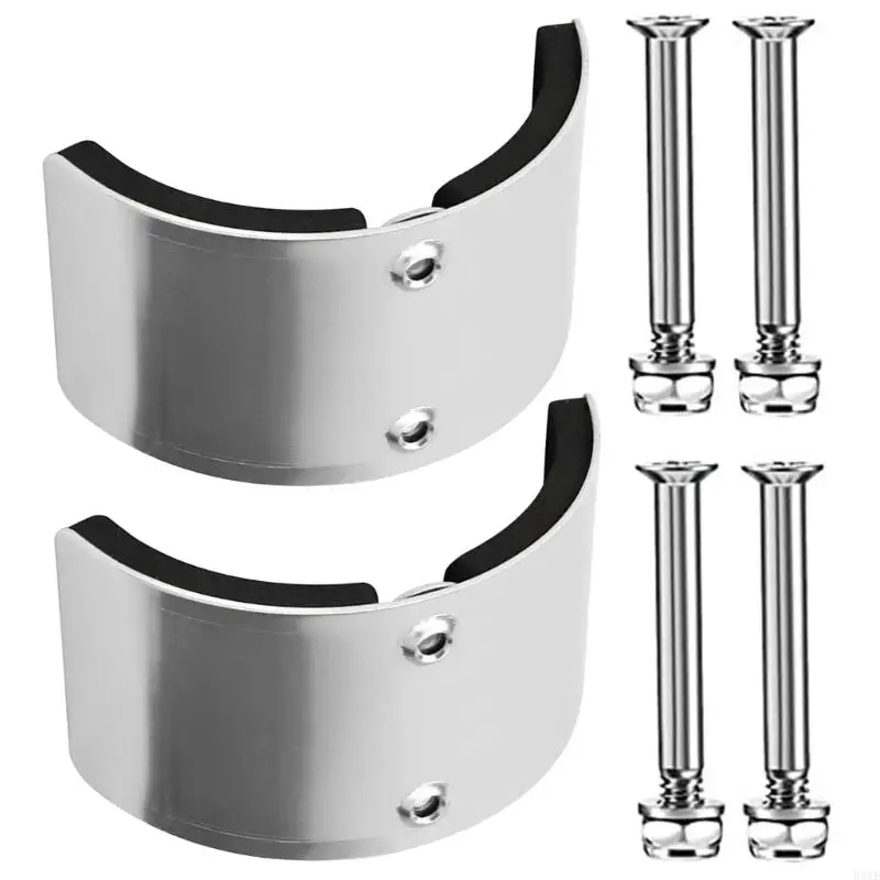 

581E 2Pcs Stilt Leg Comfort Plate Aluminum Alloy Stilt Accessories Curved Leg Plates for Fixed Legs Easy to Installation