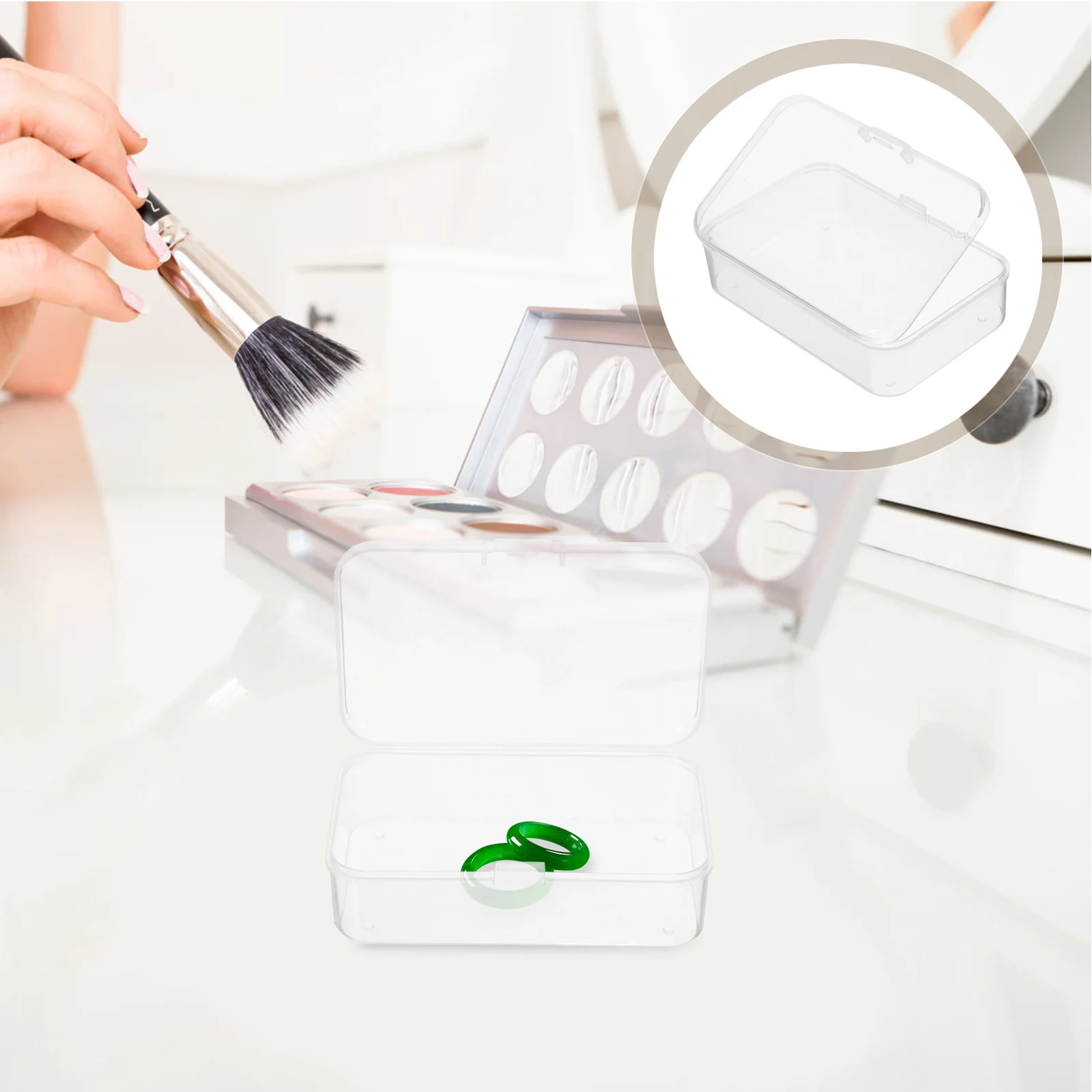 

10pcs Storage Box Plastic Transparent Mini Containers For Small Parts Beads Craft Organizer Hairpins Stationery