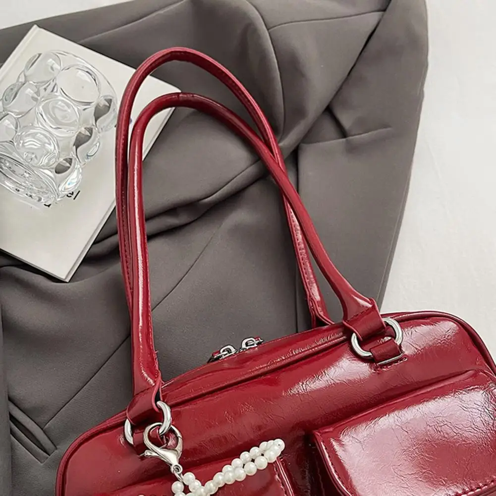 Spacious Capacity Hobo Handbag Womens Hobo Shoulder Bag with Top Handle Faux Leather Retro Handbag for Use Commuting Travel