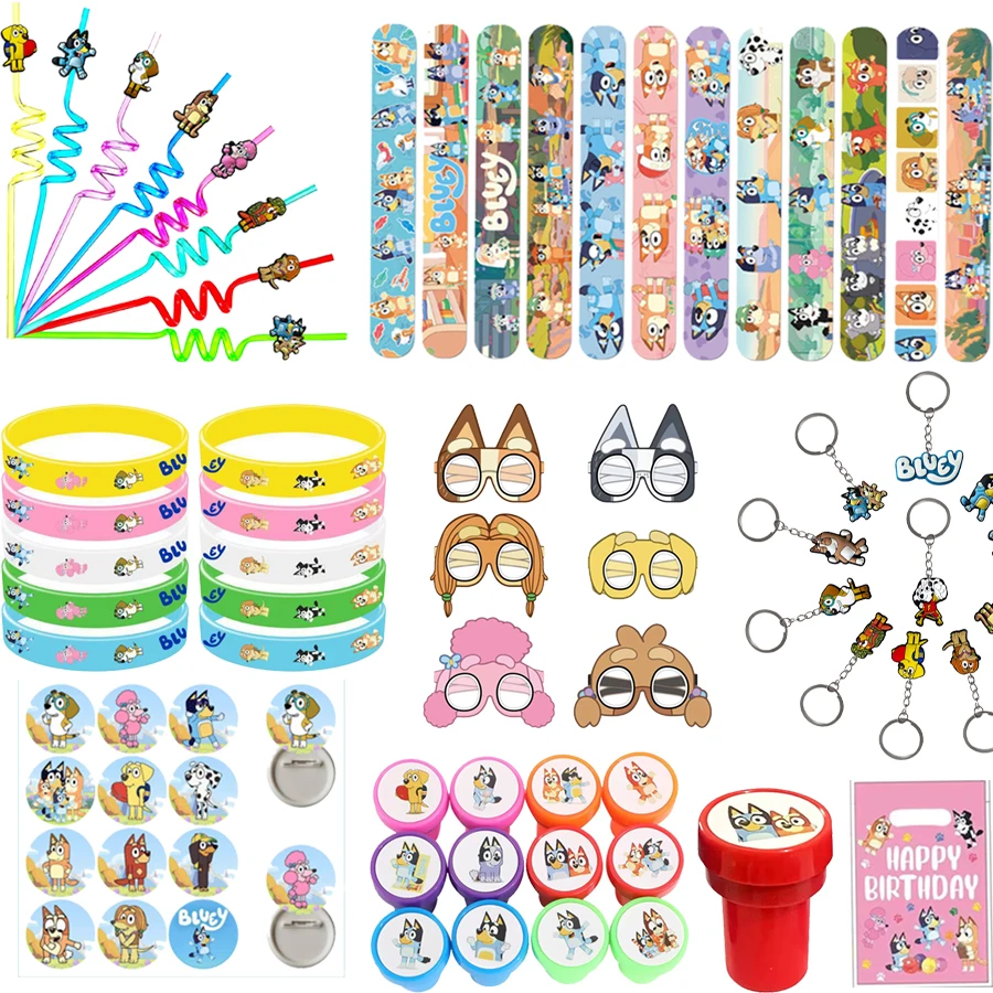 

Bluey Birthday Party Favors Children's Souvenirs - Stickers Toys Bingo Dog Decorations Christmas Stocking Fillers Party Supplie