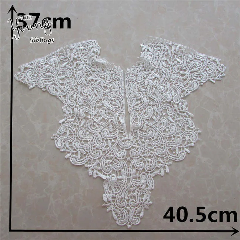 Fashion Exquisite Flower Embroidery Applique lace Neckline DIY Lace Collar Clothing Decoration Sewing Supplies Craft Accessories