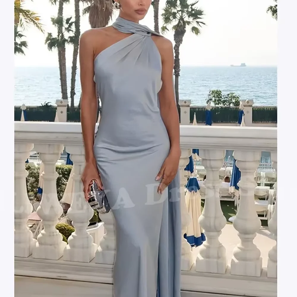 

Stylish Evening Dresses Mermaid Women High Collar Sleeveless Slim Fit Casual Daily Party Formal Dinner Prom Gown Long Dress
