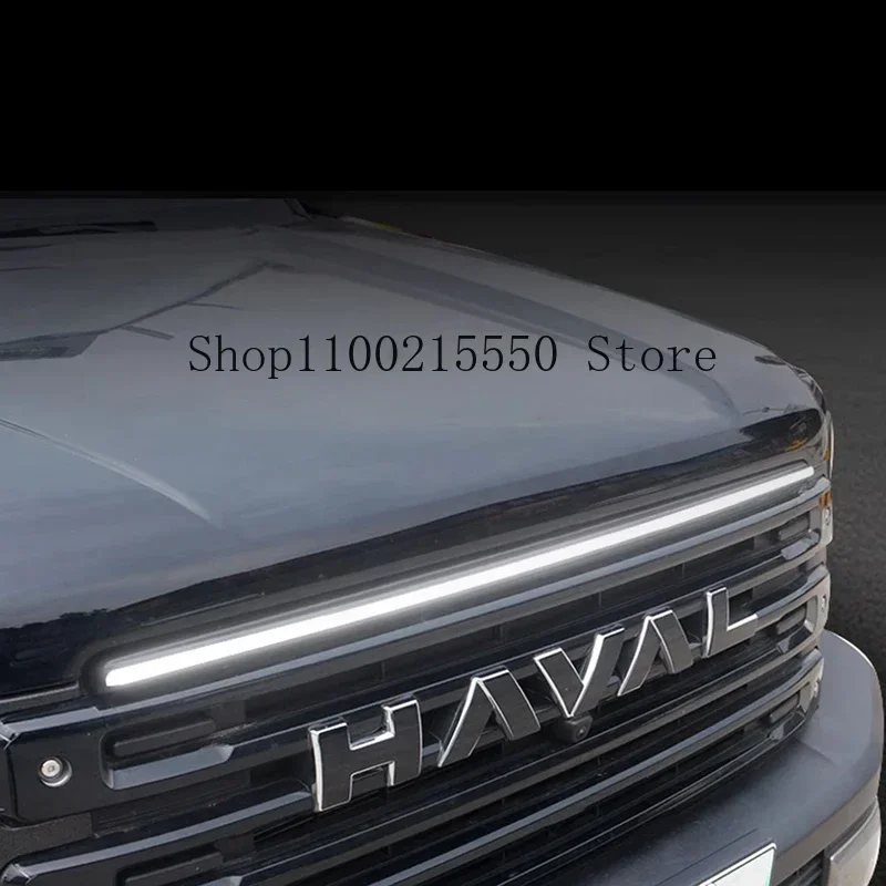 For GWM Haval Raptor Meng Long 2023 2024 Central Net Through Light LED Exterior Modification Accessories