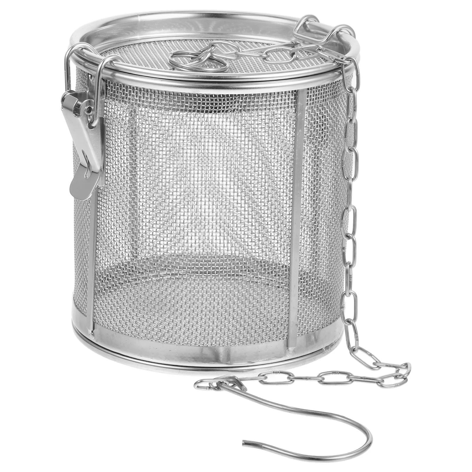 

Stainless Steel Brine Cage Large Capacity Mesh Filter for Cooking Infuser Tea Strainer Soup Seasonings Separation Basket
